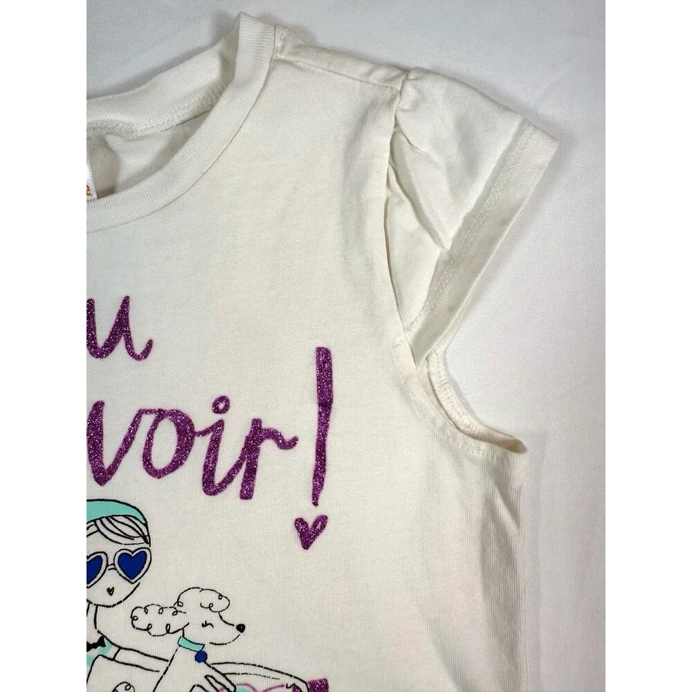 GYMBOREE Girls Graphic‎ Tee Paris Scooter Illustration Size 8